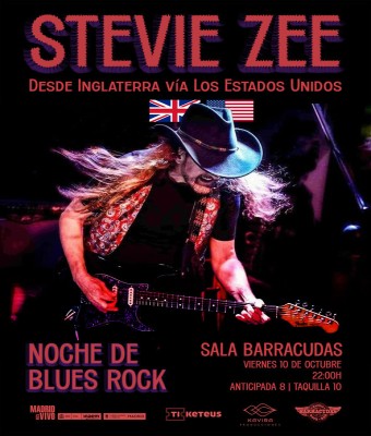 STEVIE ZEE: NOCHE DE BLUES ROCK en Madrid