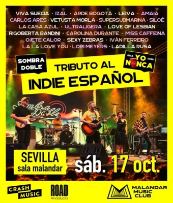 CONCIERTO SOMBRA DOBLE - SEVILLA - SALA MALANDAR - SÁBADO 17 DE OCTUBRE