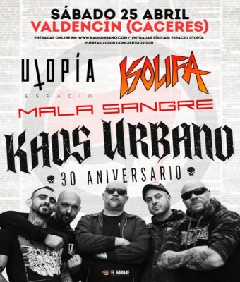 Concierto de Kaos Urbano en Valdencín en Cáceres