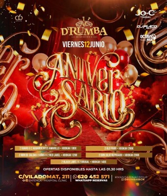 D'RUMBA · VIERNES 12 JUN26 en Barcelona