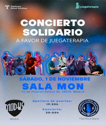 CONCIERTO SOLIDARIO A FAVOR DE FUNDACIÓN JUEGATERAPIA en Madrid