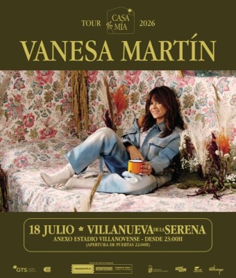 CONCIERTO VANESA MARTÍN - VILLANUEVA DE LA SERENA - ANEXO ESTADIO VILLANOVENSE - SÁBADO 18 DE JULIO en Badajoz