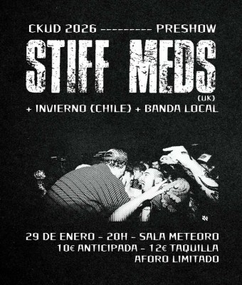 CKUD WARM UP: STIFF MEDS (uk), INVIERNO (CHILE) + BANDA X CONFIRMAR en Barcelona