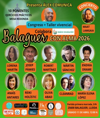 BALAGUER CON ALMA 2025. Primer congreso de crecimiento personal y abundancia en Lleida