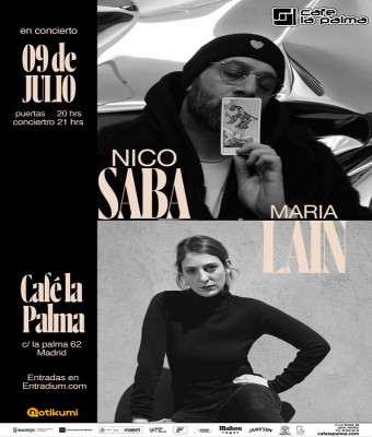 Nico Saba y Maria Laín en Café La Palma en Madrid