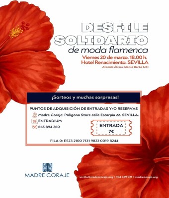 Desfile de Moda Flamenca Solidario Fundación Madre Coraje en Sevilla