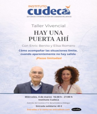 Taller vivencial "HAY UNA PUERTA AHÍ" con Enric Benito y Elisa Romero. Cómo acompañar las situaciones límite, cuando aparentemente no hay salida en Málaga