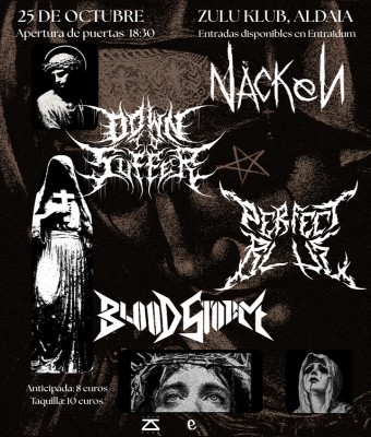25 OCT- DOWN TO SUFFER+BLOODSTORM+PERFECT BLUE+NÄCKEN en Valencia/València