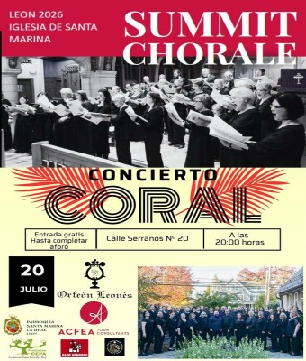Concierto Gratuito  SUMMIT CHORALE & ORFEÓN LEONÉS  León