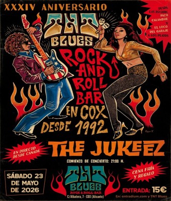 THE JUKEEZ EN EL XXXIV ANIVERSARIO DE TNT BLUES, COX en Alicante/Alacant