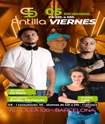 ANTILLA SALSA BARCELONA - VIERNES 5 DICIEMBRE