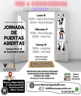 Jornada de Puertas Abiertas. En Blanco y Negro Studio en Madrid