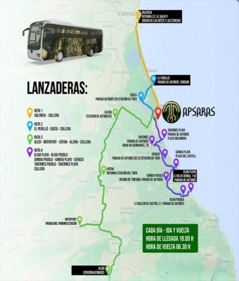 MEDUSA LANZADERAS AUTOBUSES en Valencia
