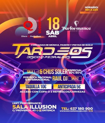 ACCESO  CONSUMICIÓN TARDEO 18 ABRIL en Barcelona