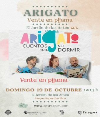 ARIGATO. CUENTOS PARA NO DORMIR. EL JARDIN DE LAS ARTES. Parque Deportivo Ebro. Zaragoza