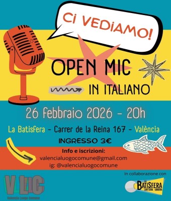 Ci vediamo! Micro aperto in italiano en Valencia/València