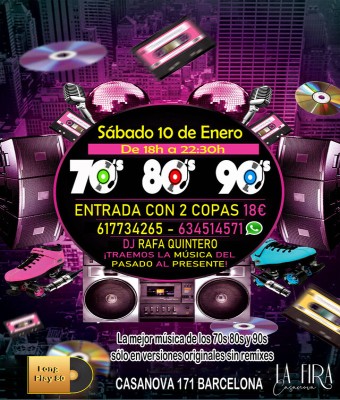 Tardeo Lo Mejor de los 70s 80s 90s en Barcelona