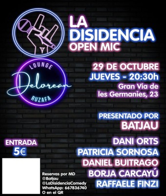 jam de comedia la disidencia, 29 de agosto en Valencia/València