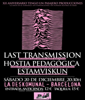 XII Aniversario TENGO UN PASAJERO PRODUCCIONES - 12 años en el subsuelo - en Barcelona