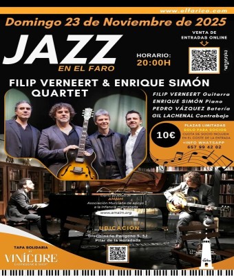 JAZZ EN EL FARO: Filip Verneert & Enrique Simón Quartet en Alicante/Alacant
