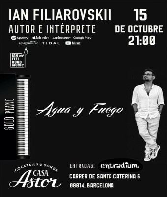 Concierto de Ian Filiarovskii. Agua y Fuego. en Barcelona