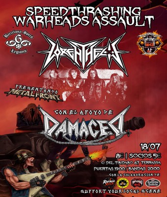 SPEEDTHRASHING WARHEADS ASSAULT - CONCIERTO LORENTHELL DAMAGED en Barcelona