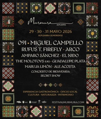 ENTRADA FESTIVAL MURMURA - LAUJAR DE ANDARAX - SÁBADO 30 DE MAYO 2026 en Almería