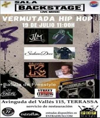 Vermutada Hip Hop con JLM18, SedanoDoce & Muffin en Barcelona