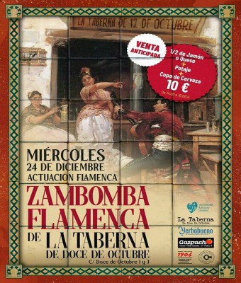 Zambomba Flamenca + 1/2 jamón o queso + potaje + cerveza en Córdoba