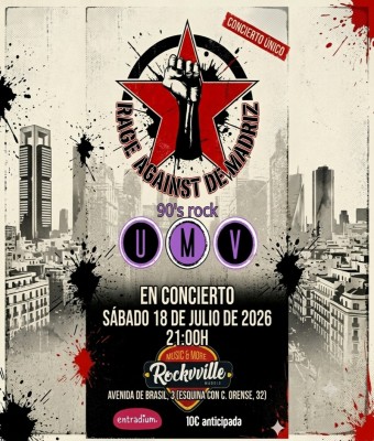 Concierto Único - Rage Against de Madriz + UltraMegaViolet en Madrid