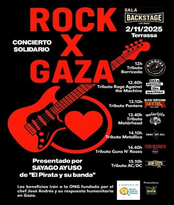 CONCIERTO SOLIDARIO ROCK X GAZA en Barcelona