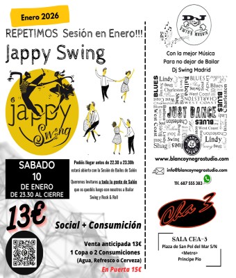 Sesión Jappy Swing en La Sala Cha-3 en Madrid