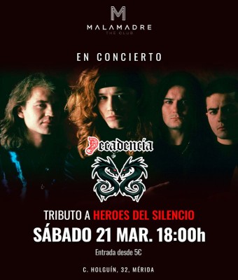 TRIBUTO A HÉROES DEL SILENCIO  en Badajoz