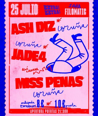 La noche más ruidosa del verano: ASH DIZ + JADE4 + MISS PENAS en Coruña, A