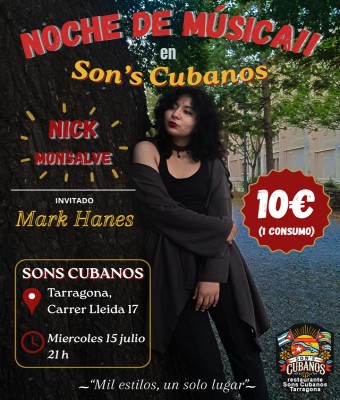 Noche de Música con Nick Monsalve  en Tarragona