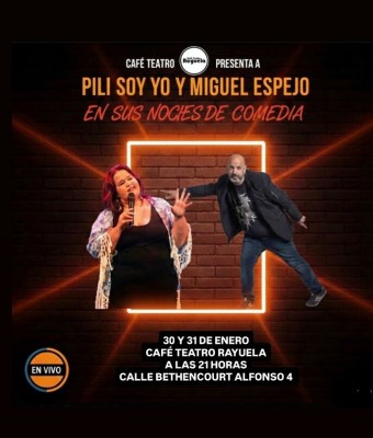 EN VIVO presenta "Noches de Comedia", en el Café Teatro Rayuela en Santa Cruz de Tenerife