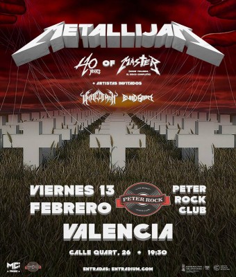 METALLIJAM "40 years of Master" en Valencia @ Peter Rock Club en Valencia/València