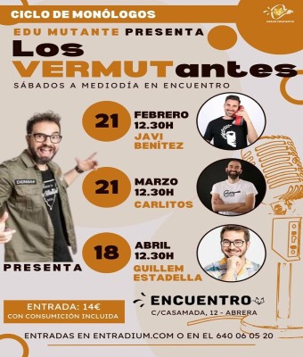 Cicle Monòlegs Los VERMUTantes – Edu Mutante amb Guillem Estadella en Barcelona
