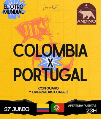 COLOMBIA VS PORTUGAL - EL OTRO MUNDIAL EN L'OCCULTA en Barcelona