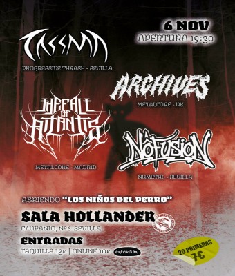 Tassma - The Fall Of Atlantis - ARCHIVES - NøFusion - Los Niños Del Perro en Sevilla