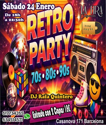 Tardeo Retro Party 70s 80s 90s en Barcelona