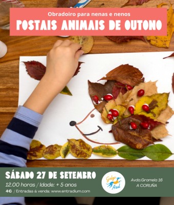 Obradoiro infantil: Postais animais de outono en Coruña, A