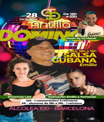 ANTILLA SALSA BARCELONA - DOMINGO 28 DICIEMBRE