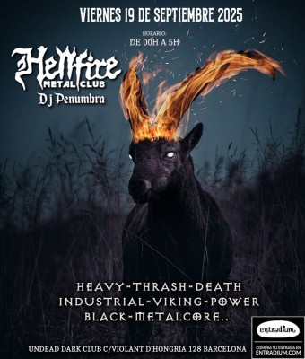  HELLFIRE METAL CLUB  19 de Septiembre  en Barcelona