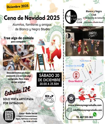 NaviSwing 2025. Cena de Navidad. En Blanco y Negro Club. en Madrid