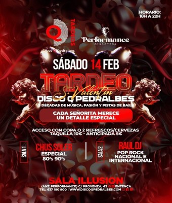 ACCESO  CONSUMICIÓN TARDEO 14 FEBRERO en Barcelona