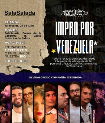 IMPRO POR VENEZUELA. SHOW SOLIDARIO EN SalaSalada, DE LA COMPAÑIA OLVÍDALOTODO en Balears, Illes