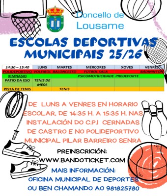 VOLEIBOL- LUNS-ESCOLAS DEPORTIVAS MUNICIPAIS 25/26 en Coruña, A