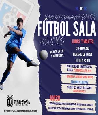 TORNEO ADULTO FÚTBOL SALA. SEMANA SANTA 2026 en Badajoz