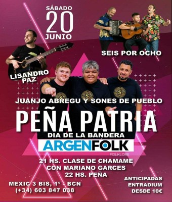 Milena Salamanca en La Peña de Argenfolk en Barcelona